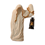 Maxbell Hell Mailman Lantern Ornament Realistic Ghost Statue for Bedroom Lawn Home White