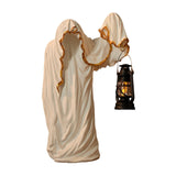 Maxbell Hell Mailman Lantern Ornament Realistic Ghost Statue for Bedroom Lawn Home White