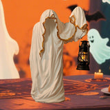 Maxbell Hell Mailman Lantern Ornament Realistic Ghost Statue for Bedroom Lawn Home White
