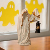 Maxbell Hell Mailman Lantern Ornament Realistic Ghost Statue for Bedroom Lawn Home White