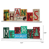 Maxbell Wooden Table Sign Thanksgiving Day Christmas Decor for Party Supplies Indoor