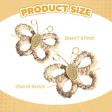 Maxbell 2Pcs Butterfly Wall Art Decor Boho Modern Art Crafts for Home Nursery Office Khaki