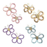 Maxbell 2Pcs Butterfly Wall Art Decor Boho Modern Art Crafts for Home Nursery Office Khaki