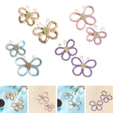 Maxbell 2Pcs Butterfly Wall Art Decor Boho Modern Art Crafts for Home Nursery Office Khaki