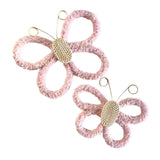 Maxbell 2Pcs Butterfly Wall Art Decor Boho Modern Art Crafts for Home Nursery Office Pink