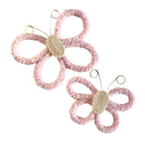Maxbell 2Pcs Butterfly Wall Art Decor Boho Modern Art Crafts for Home Nursery Office Pink