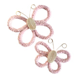 Maxbell 2Pcs Butterfly Wall Art Decor Boho Modern Art Crafts for Home Nursery Office Pink