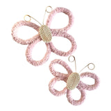 Maxbell 2Pcs Butterfly Wall Art Decor Boho Modern Art Crafts for Home Nursery Office Pink