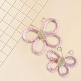 Maxbell 2Pcs Butterfly Wall Art Decor Boho Modern Art Crafts for Home Nursery Office Pink
