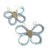 Maxbell 2Pcs Butterfly Wall Art Decor Boho Modern Art Crafts for Home Nursery Office Blue