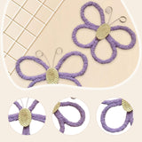 Maxbell 2Pcs Butterfly Wall Art Decor Boho Modern Art Crafts for Home Nursery Office Purple
