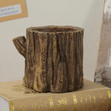 Maxbell Raccoon and Stump Statue Planter Plant Pot Desktop Ornament for Garden Decor