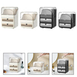 Maxbell Makeup Organizer Clear Lid Cosmetics Organizer for Bathroom Countertop Women Cream 3 Tier