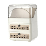 Maxbell Makeup Organizer Clear Lid Cosmetics Organizer for Bathroom Countertop Women Cream 3 Tier