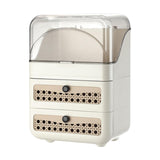 Maxbell Makeup Organizer Clear Lid Cosmetics Organizer for Bathroom Countertop Women Cream 3 Tier