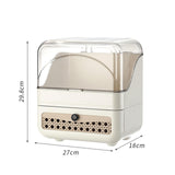 Maxbell Makeup Organizer Clear Lid Cosmetics Organizer for Bathroom Countertop Women Cream 2 Tier