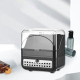 Maxbell Makeup Organizer Clear Lid Cosmetics Organizer for Bathroom Countertop Women Black 2 Tier