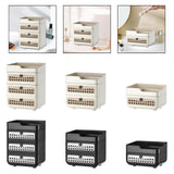 Maxbell Makeup Organizer Portable Large Capacity Storage Holder for Girls Countertop 4 Tier Cream