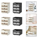 Maxbell Makeup Organizer Portable Large Capacity Storage Holder for Girls Countertop 4 Tier Cream