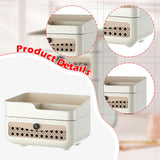 Maxbell Makeup Organizer Portable Large Capacity Storage Holder for Girls Countertop 2 Tier Cream