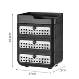 Maxbell Makeup Organizer Portable Large Capacity Storage Holder for Girls Countertop 4 Tier Black