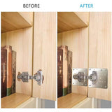 Maxbell 10 Pieces Cabinet Hinge Repair Plates Mounting Plate Versatile Repair Boards
