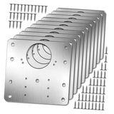 Maxbell 10 Pieces Cabinet Hinge Repair Plates Mounting Plate Versatile Repair Boards