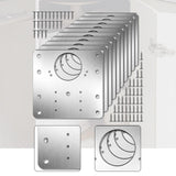 Maxbell 10 Pieces Cabinet Hinge Repair Plates Mounting Plate Versatile Repair Boards