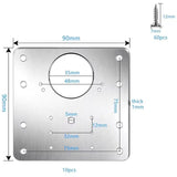 Maxbell 10 Pieces Cabinet Hinge Repair Plates Mounting Plate Versatile Repair Boards