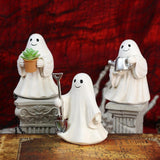 Maxbell 3 Pieces Ghost Figurines Plant Pot Decorations for Tabletop Home Decor Patio
