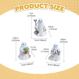 Maxbell 3 Pieces Ghost Figurines Plant Pot Decorations for Tabletop Home Decor Patio
