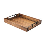 Maxbell Wooden Serving Tray with Handle Living Room Decorative Lunch Tea Eating Tray