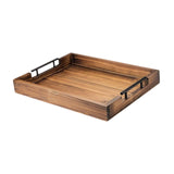 Maxbell Wooden Serving Tray with Handle Living Room Decorative Lunch Tea Eating Tray