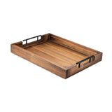 Maxbell Wooden Serving Tray with Handle Living Room Decorative Lunch Tea Eating Tray