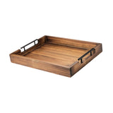 Maxbell Wooden Serving Tray with Handle Living Room Decorative Lunch Tea Eating Tray