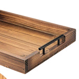 Maxbell Wooden Serving Tray with Handle Living Room Decorative Lunch Tea Eating Tray