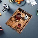 Maxbell Wooden Serving Tray with Handle Living Room Decorative Lunch Tea Eating Tray