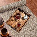 Maxbell Wooden Serving Tray with Handle Living Room Decorative Lunch Tea Eating Tray