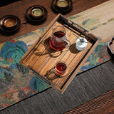Maxbell Wooden Serving Tray with Handle Living Room Decorative Lunch Tea Eating Tray