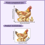 Maxbell Chicken Wall Sticker Rooster Chicken Waterproof for School Apartment Kitchen