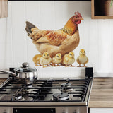 Maxbell Chicken Wall Sticker Rooster Chicken Waterproof for School Apartment Kitchen
