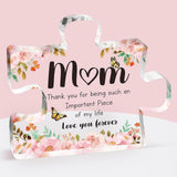 Maxbell Mother's Day Decor Acrylic Block Puzzle Plaque Sturdy 10x8.6x1cm Transparent
