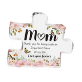 Maxbell Mother's Day Decor Acrylic Block Puzzle Plaque Sturdy 10x8.6x1cm Transparent