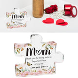 Maxbell Mother's Day Decor Acrylic Block Puzzle Plaque Sturdy 10x8.6x1cm Transparent