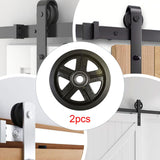 Maxbell 2x Sliding Barn Door Wheels Smooth Hardware for Garages Barns Interior Doors