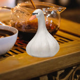 Maxbell Duck Mini Statue Tea Pet Cute Small Sculpture for Centerpiece Shelf Tea Room