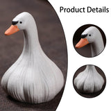 Maxbell Duck Mini Statue Tea Pet Cute Small Sculpture for Centerpiece Shelf Tea Room