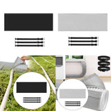 Maxbell Universal Portable Air Conditioner Hose Cover with 3 Adjustable Buckle Bands Gray
