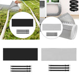 Maxbell Universal Portable Air Conditioner Hose Cover with 3 Adjustable Buckle Bands Gray