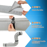 Maxbell Universal Portable Air Conditioner Hose Cover with 3 Adjustable Buckle Bands Gray